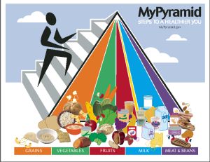 Newest USDA Food Pyramid graphic from  mypyramid.com 