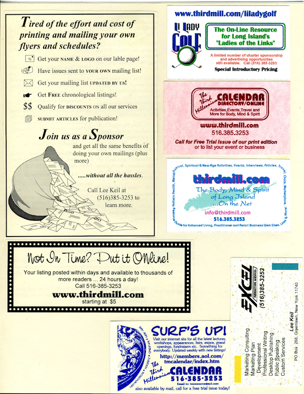 More assorted samples of print media ad created on a custom basis